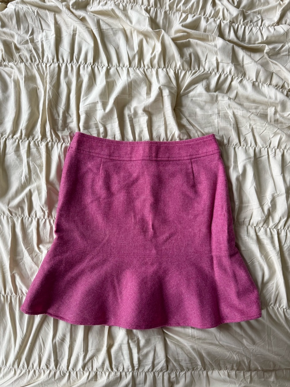 Y2K Gap Pink Fit and Flare Wool Blend Midi Skirt